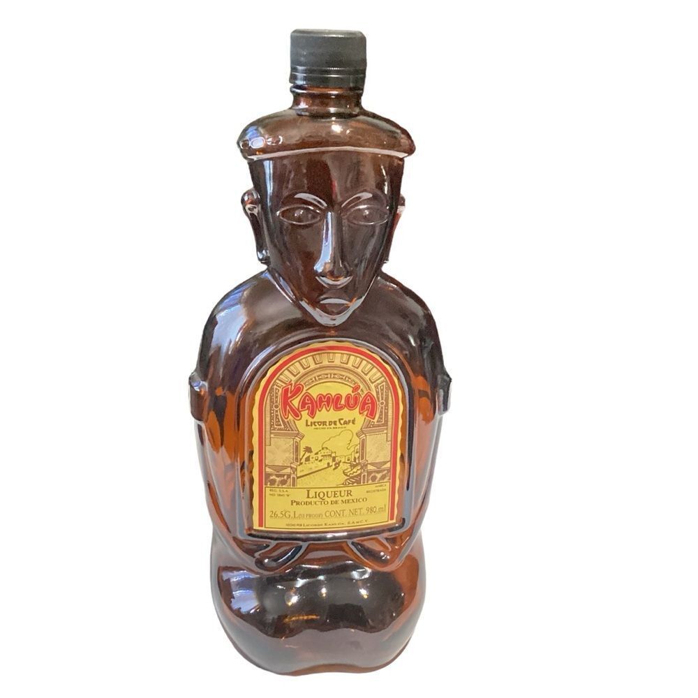 Kahlua Coffee Liqueur Unique Sculptural Bottle Collectible‎ Bar Decor